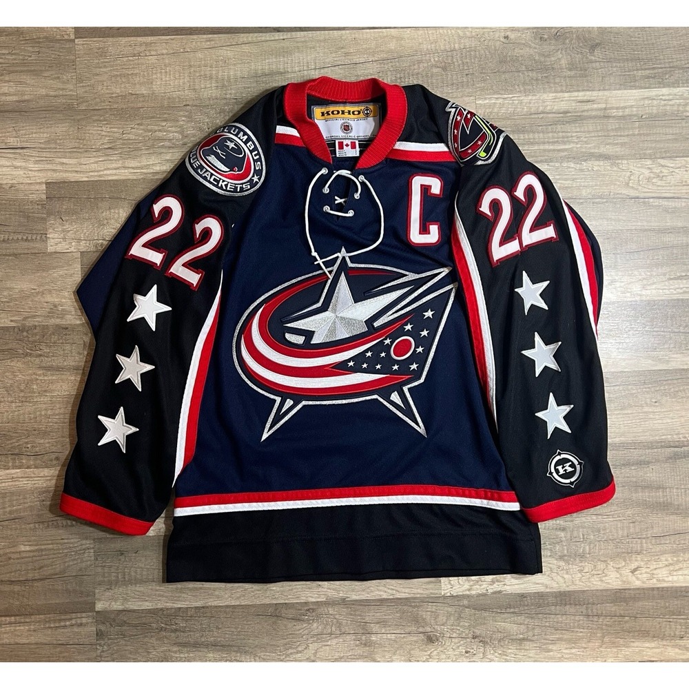 Autographed Columbus‎ Blue Jackets Luke Richardson Koho NHL Hockey Jersey Small